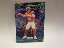 2024 Panini Prizm Fireworks Bo Nix #23 card