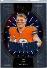 2024 Panini Select Neon Icons Bo Nix #14 card