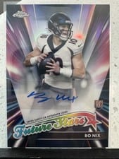 2024 Topps Chrome Future Stars Autographs Bo Nix #FSA-BN card