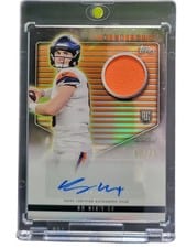 Bo Nix 2024 Topps Midnight Rookie Jersey Autographs card