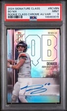 2024 Topps Signature Class Rookie Class Chrome Autographs Bo Nix #RCV-BN card