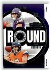 2024 Panini Contenders Round Numbers Bo Nix / J.J. McCarthy #4 card