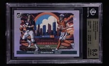 2024 Donruss Horizontal Downtown! Bo Nix / John Elway #14 card
