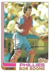 1982 Topps Base Set Bob Boone #615 card
