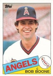 1985 Topps Base Set Bob Boone #348 card