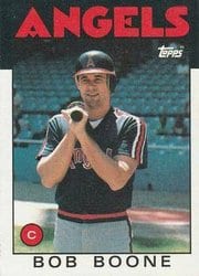 1986 Topps Base Set Bob Boone #62 card