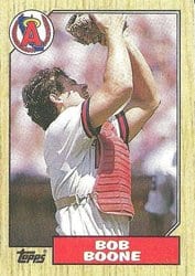 1987 Topps Base Set Bob Boone #166 card
