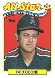 1989 Topps Base Set Bob Boone #404 card