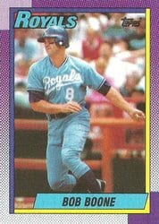 1990 Topps Base Set Bob Boone #671 card