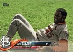 2018 Topps Update Base Set Bob Gibson #US111b card