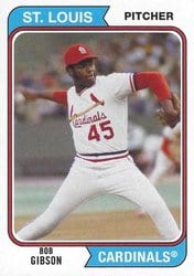 2020 Topps Archives Base Set Bob Gibson #102 card