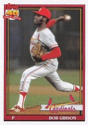 2021 Topps Archives Base Set Bob Gibson #181 card