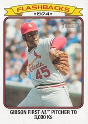 2023 Topps Heritage Baseball Flashbacks Bob Gibson #BF-6 card