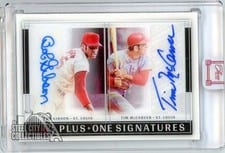 2022 Panini Three and Two Plus One Autographs Bob Gibson / Tim McCarver #POA-BT