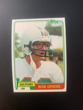 1981 Topps Bob Griese #482 card