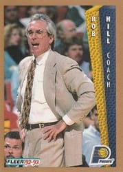 1992-93 Fleer Base Set Bob Hill #90 card