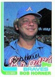 1982 Topps Base Set Bob Horner #145 card