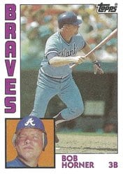 1984 Topps Base Set Bob Horner #760 card