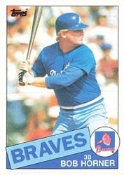 1985 Topps Base Set Bob Horner #410 card