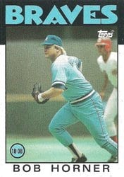 1986 Topps Base Set Bob Horner #220 card