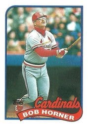 1989 Topps Base Set Bob Horner #510 card