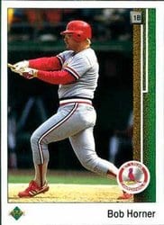 1989 Upper Deck Base Set Bob Horner #125 card