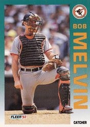 1992 Fleer Base Set Bob Melvin #15 card