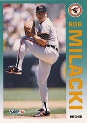1992 Fleer Base Set Bob Milacki #18 card