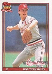 1991 Topps Base Set Bob Tewksbury #88 card