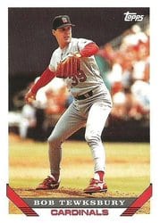 1993 Topps Base Set Bob Tewksbury #285 card