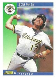 1992 Score Base Set Bob Walk #54 card