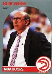 1990-91 Hoops Base Set Bob Weiss #305 card