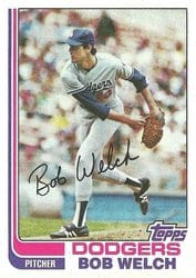 1982 Topps Base Set Bob Welch #82 card