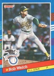 1991 Donruss Base Set Bob Welch #54 card