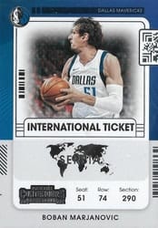 2021-22 Panini Contenders International Ticket Boban Marjanovic #3 card