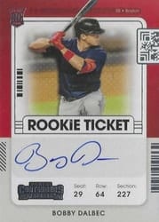 2021 Panini Contenders Base Set Bobby Dalbec #106 card