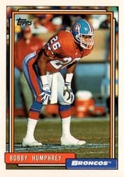 1992 Topps Base Set Bobby Humphrey #647 card