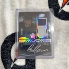 2023-24 SPx UD Black Lustrous Rookie Autograph Patch Bobby McMann #LRAP-BM card