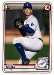 2020 Bowman Draft Base Set Bobby Miller #BD-38 card