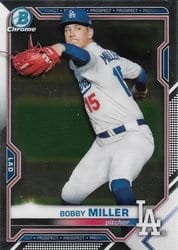2021 Bowman Chrome Prospects Bobby Miller #BCP-75 card