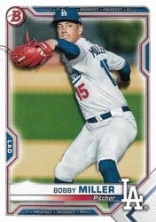 2021 Bowman Prospects Bobby Miller #BP-75 card