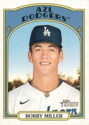 2021 Topps Heritage Minor League Base Set Bobby Miller #110 card