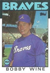1986 Topps Base Set Bobby Wine #57 card