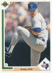1991 Upper Deck Base Set Bobby Witt #627 card