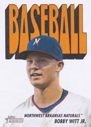 2021 Topps Heritage Minor League 1972 Topps Pack Cover Cards Bobby Witt Jr. #72TPCC-14 card