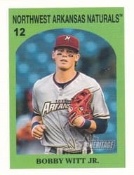 2021 Topps Heritage Minor League 1972 Topps Venezuela Stamp Cards Bobby Witt Jr. #72TVS-12 card