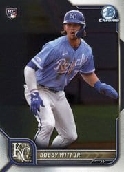 2022 Bowman Chrome Base Set Bobby Witt Jr. #77 card