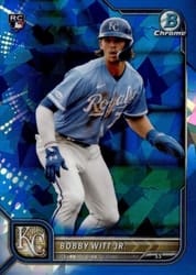 2022 Bowman Chrome Sapphire Edition Base Set Bobby Witt Jr. #77 card