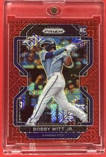2022 Panini Prizm Bobby Witt Jr. Red Mojo Prizm #33 card
