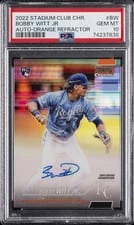 2022 Stadium Club Chrome Autographs Bobby Witt Jr. #SCCUA-BW card